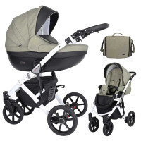 Kunert Kinderwagen Mila White Frame MI-16 oliv