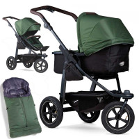 TFK mono 2 olive Kombi Kinderwagen mit Fusack 2023