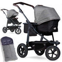 TFK mono 2 Premium Grau Kombi Kinderwagen mit Fusack 2023