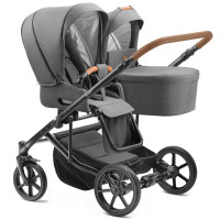 Jedo Duo Twin 2024 Geschwisterkinderwagen 1 Wanne 2 Sportsitze Farbe 50