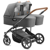 Jedo Duo Twin 2024 Zwillingskinderwagen 2 x Liegewanne Farbe 50