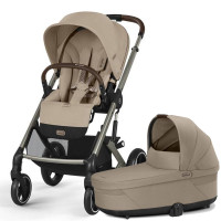 Cybex Balios S Lux Almond Beige | Rahmen taupe Kombi Kinderwagen 2in1