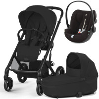 Cybex Balios S Lux Moon Black | Kinderwagen Bundle S 3in1 inkl. Babyschale Cloud G