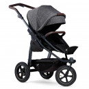 TFK mono 2 - Kombi Kinderwagen premium anthrazit mit Luftrad 2023 Set Wickeltasche Regenschutz