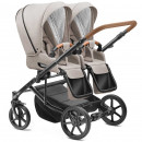 Jedo Duo Twin 2024 Zwillingskinderwagen 2 x Liegewanne Farbe 51 sand