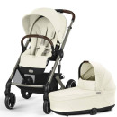 Cybex Balios S Lux Seashell Beige | Rahmen taupe Kombi Kinderwagen 2in1